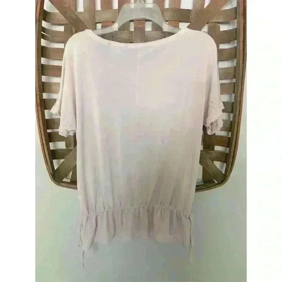 Banana Republic Women's Blouse XS Light Pink Short Sleeve Top - Picture 2 of 8